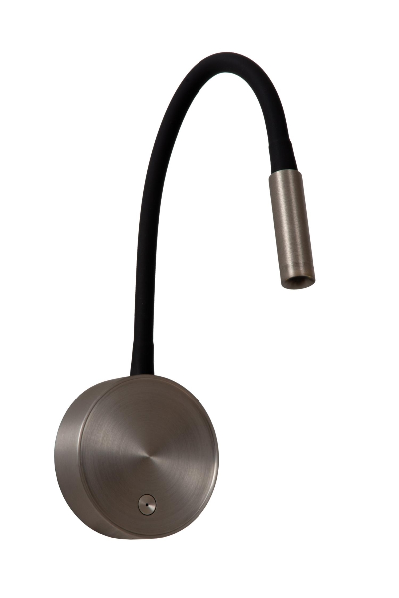 Lucide Premium ASJA - Rechargeable Wall spotlight / Wall light - Battery pack- LED 3 StepDim - 1x3W 2700K - Grey iron